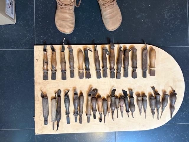 Schoenmakersgereedschap vintage (36 stuks), Ophalen of Verzenden, Gebruikt