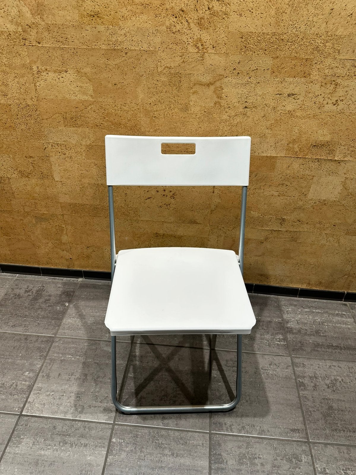 1 chaises pliante blanche ikea Gunde, Enlèvement, Comme neuf