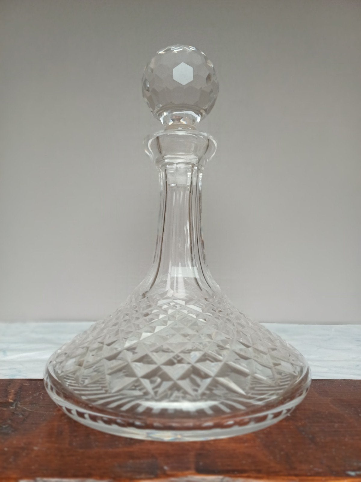 Geslepen kristallen karaf boheems grote 25 cm, Ophalen