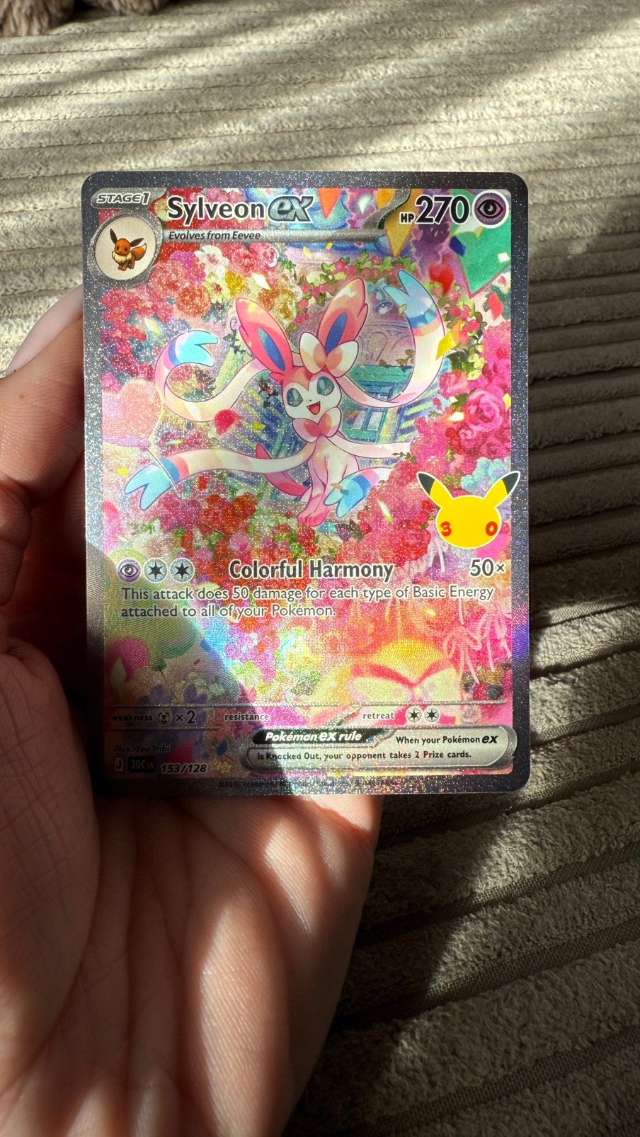Pokemon Sylveon ex 153/128 30th celebrations, Ophalen of Verzenden, Nieuw