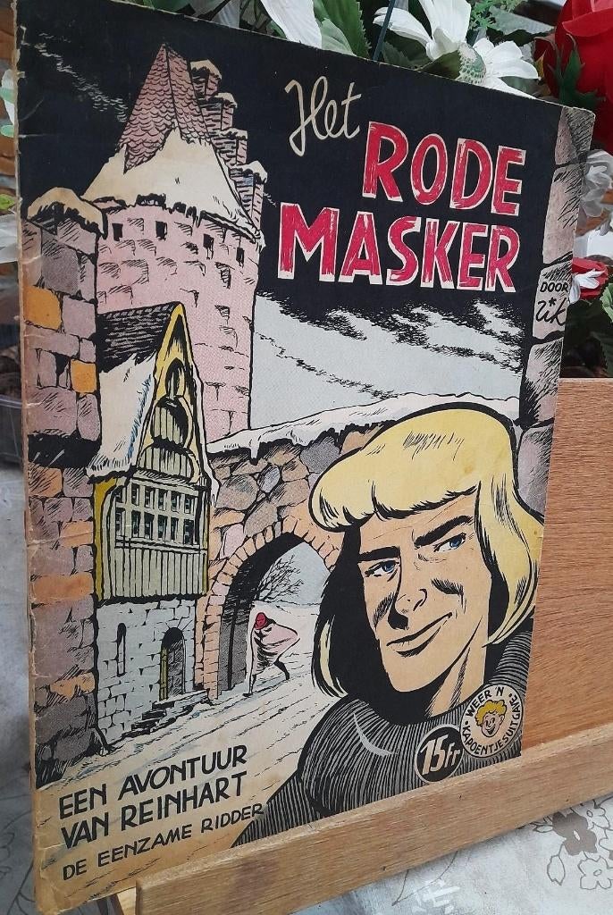 Ridder Reinhart het rode masker 1960 rik clement, Boeken, Gelezen, Eén stripboek, Ophalen of Verzenden, Rik clement