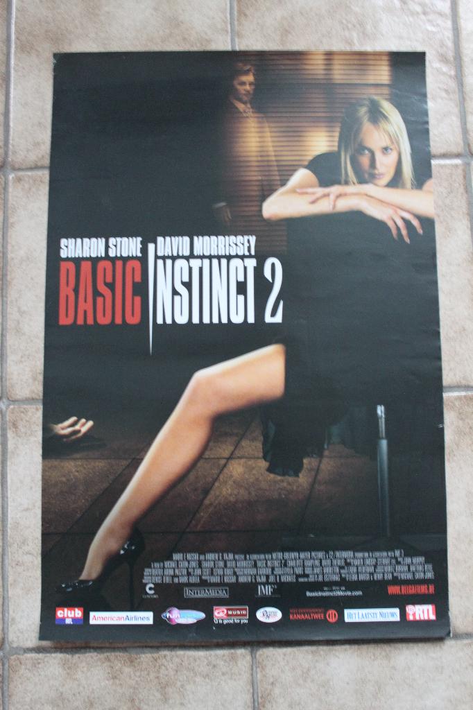 filmaffiche Basic Instinct 2 filmposter, Enlèvement ou Envoi, Rectangulaire vertical, A1 jusqu'à A3, Comme neuf
