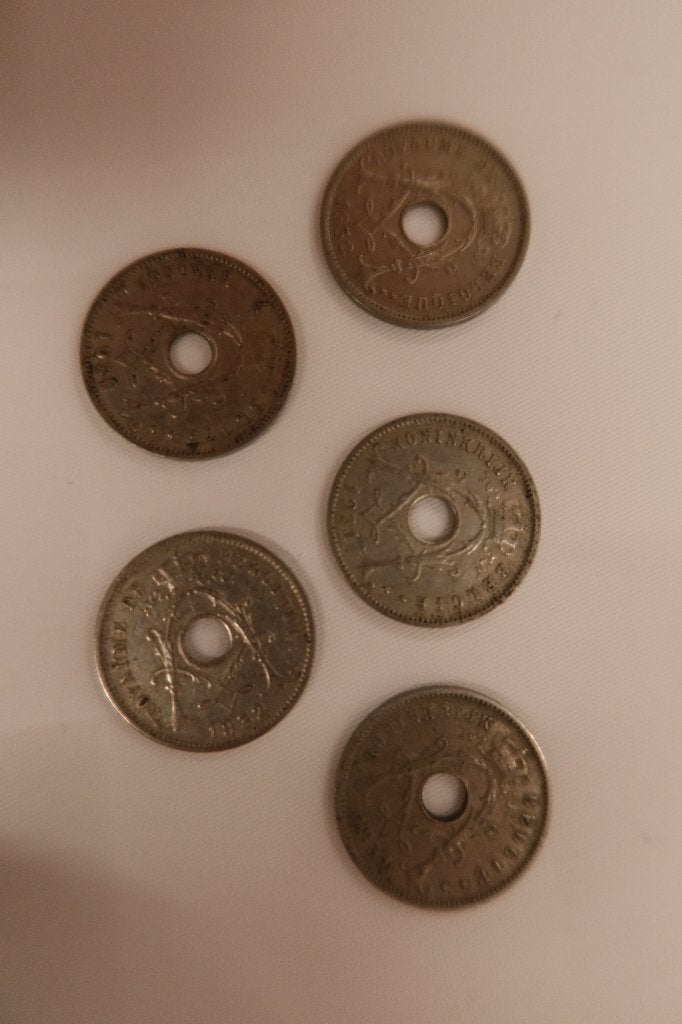 zeldzame 5 munten van Belgische 5 Cent 1930-1932, Ophalen