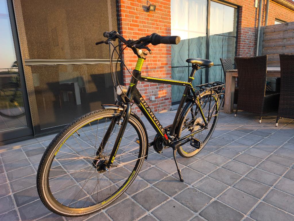 Herenfiets"Granville Terra" in mooie en uitstekende staat., Ophalen, Velgrem, Versnellingen, Zo goed als nieuw