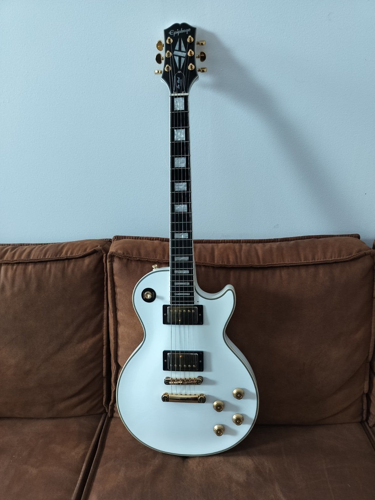 Epiphone les Paul custom white, Musique & Instruments, Instruments à corde | Guitares | Électriques, Epiphone, Enlèvement