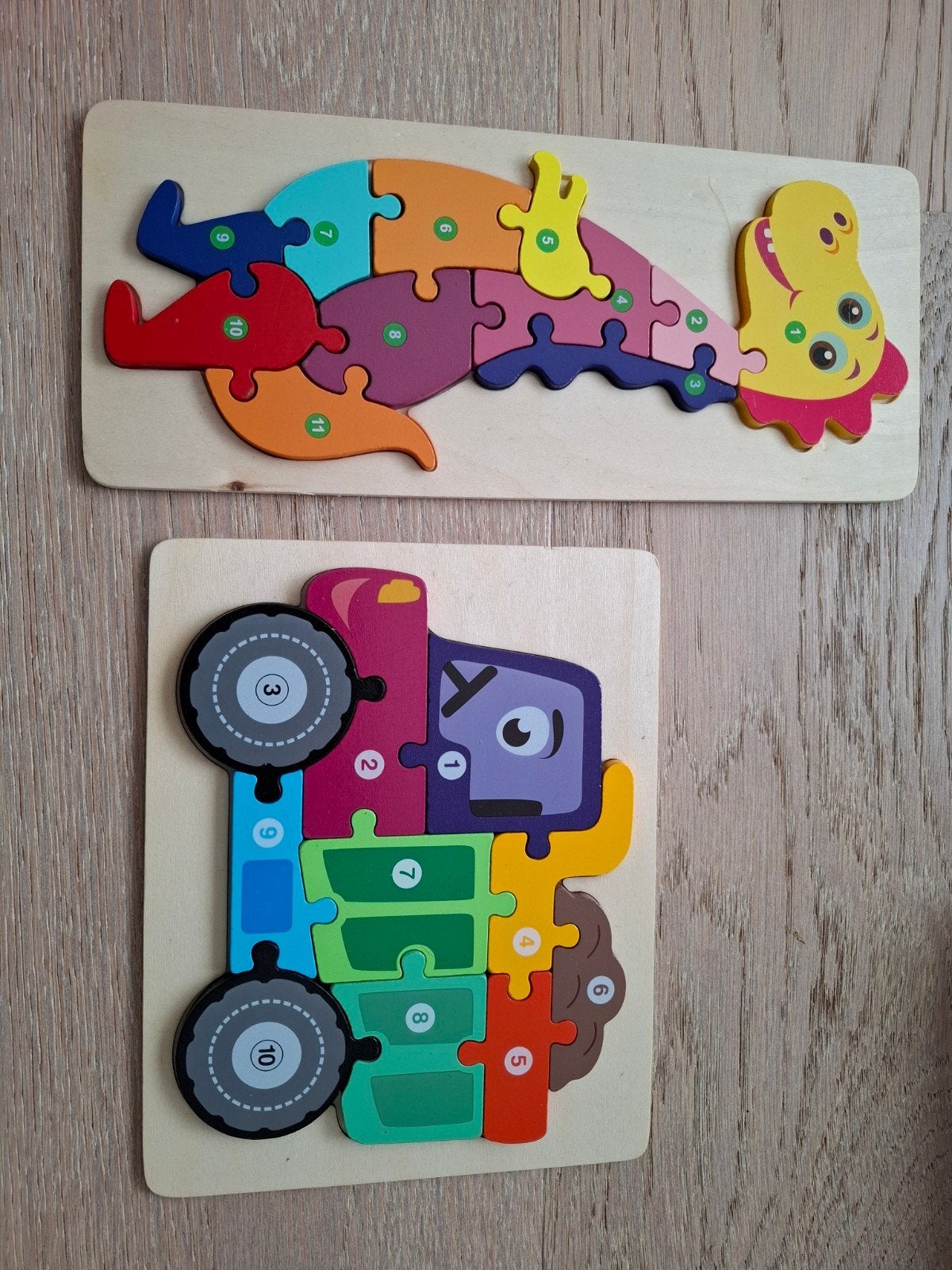 Lot de 2 puzzles en bois, Enfants & Bébés, Jouets | Puzzles pour enfants, Enlèvement, En bois