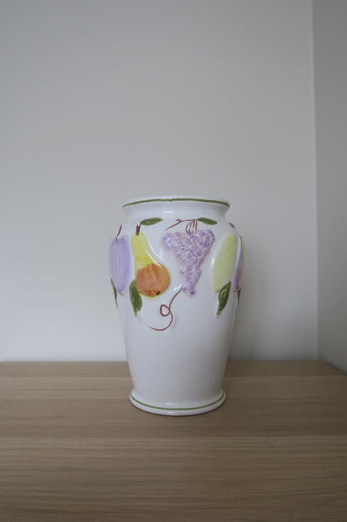 Vase vintage avec fruits, Enlèvement ou Envoi