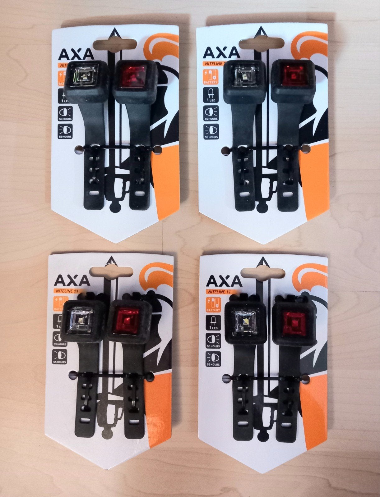 Feux de vélo AXA - neufs -> 2€/set, Vélos & Vélomoteurs, Enlèvement, Neuf, Batterie, Set d'éclairage