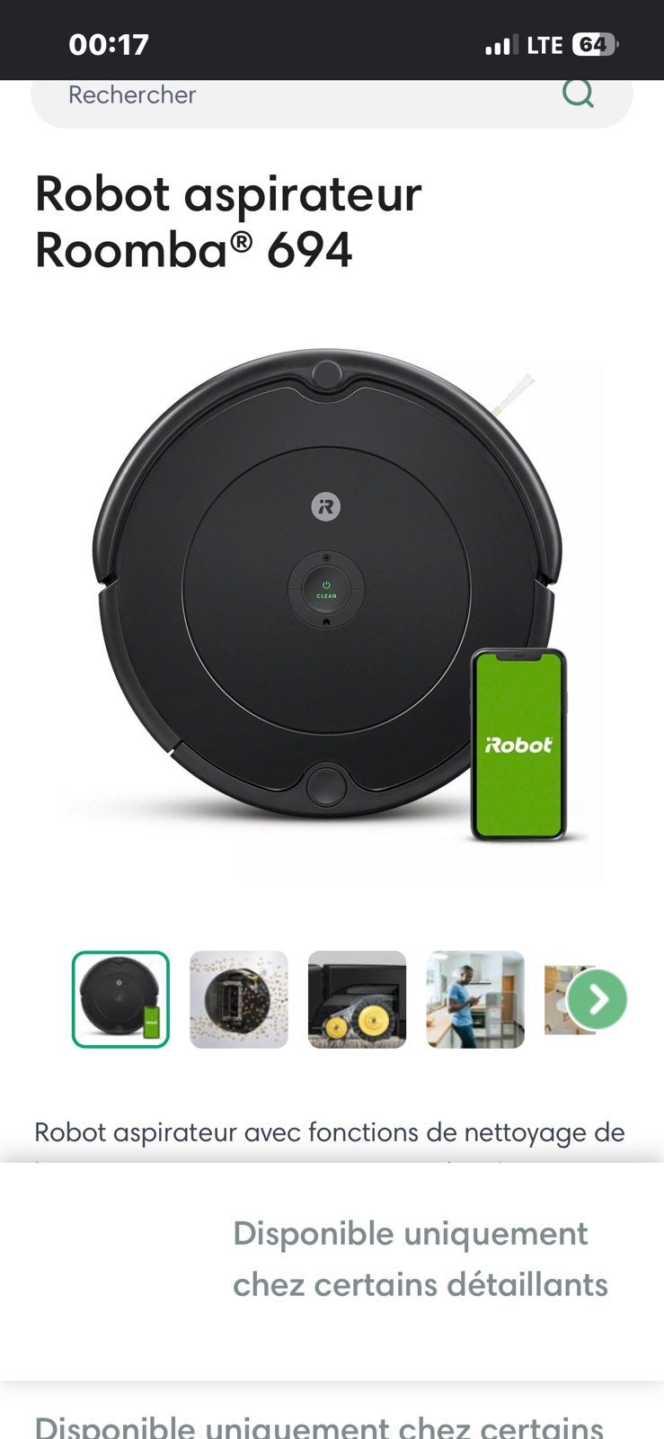 Nieuwe iRobot Roomba694 robotstofzuiger, Ophalen of Verzenden, Nieuw, Robotstofzuiger, IRobot