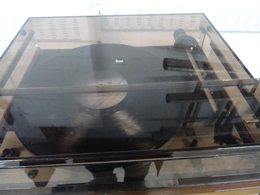 platine vintage dual 1219 cellule shure +plexi, TV, Hi-fi & Vidéo, Tourne-disques, Tourne-disque, Enlèvement ou Envoi, Dual, Automatique