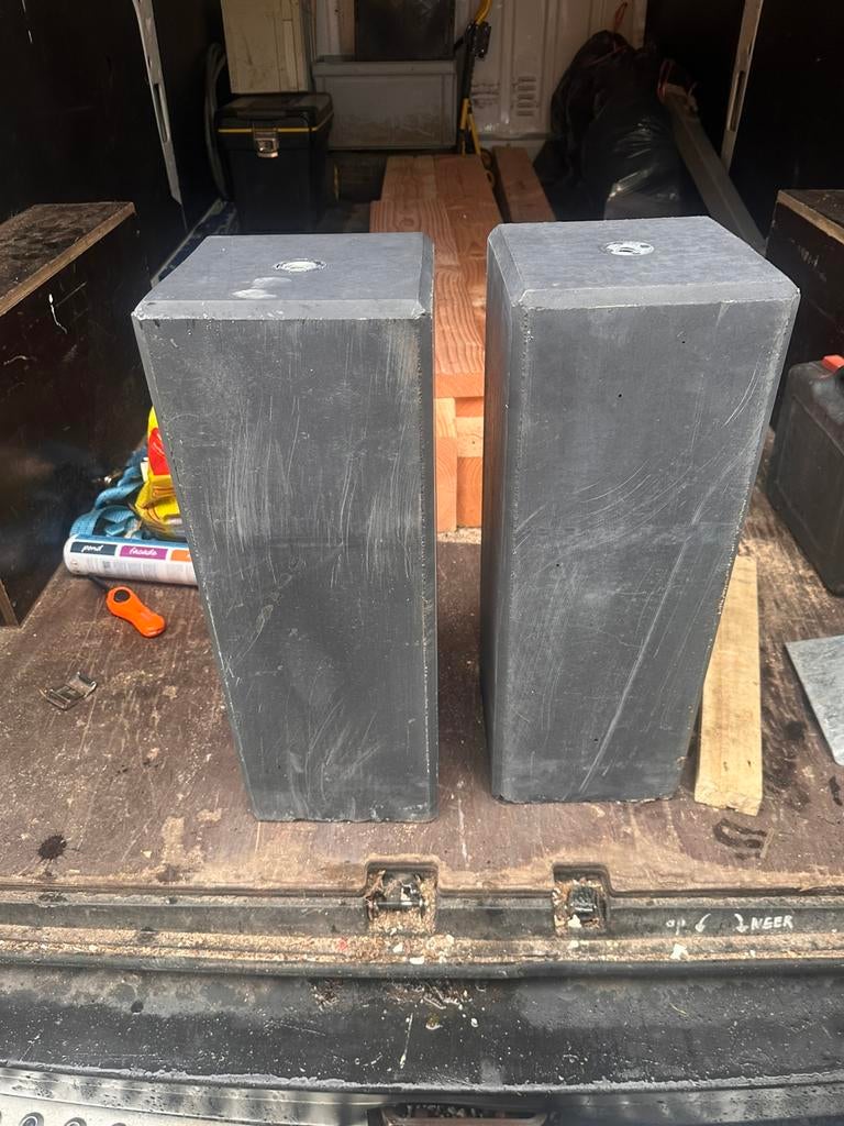 Betonpoer 22x22x58 antraciet, Tuin en Terras, Ophalen of Verzenden, Nieuw, Overige materialen