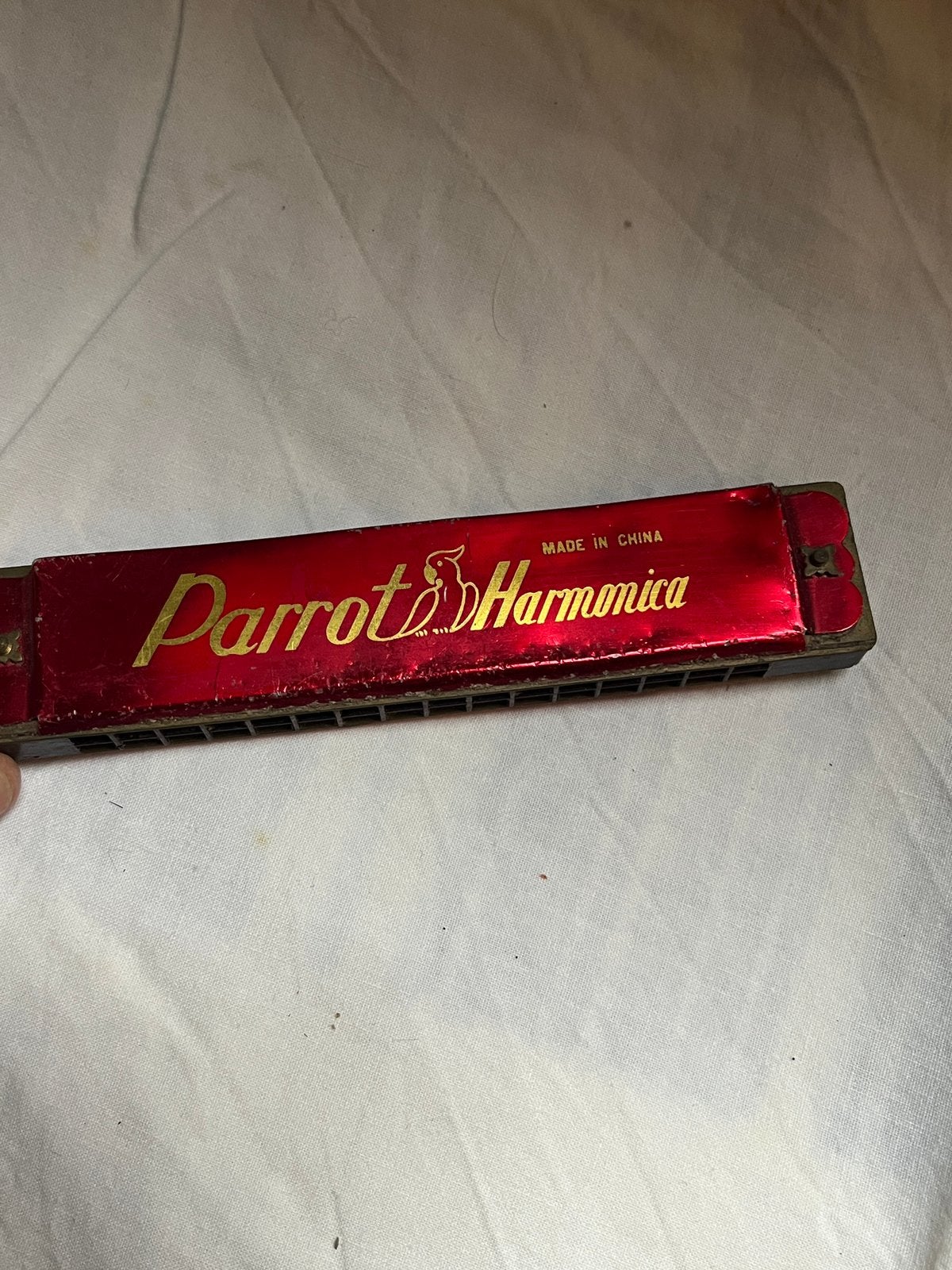 Papegaaienmondharmonica - Vintage, Muziek en Instrumenten, Blaasinstrumenten | Mondharmonica's, Ophalen of Verzenden, Zo goed als nieuw