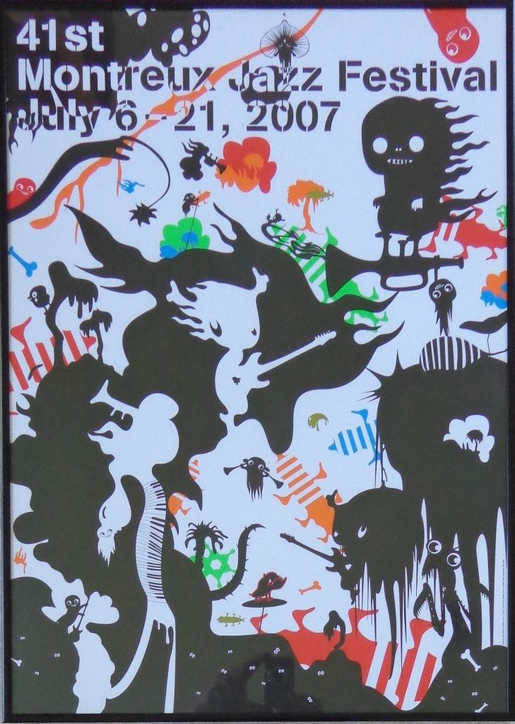 KATRIN OLINA / MONTREUX JAZZ / KLEURZEEFDRUK / 71x51cm, Gesigneerd, Ophalen