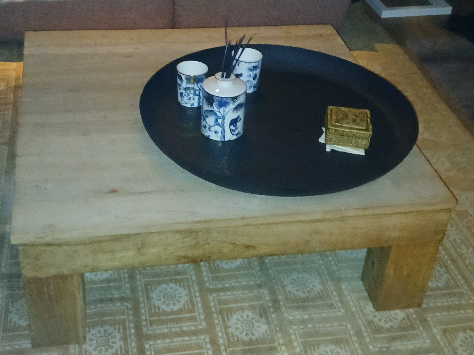 Salontafel in teak, Ophalen