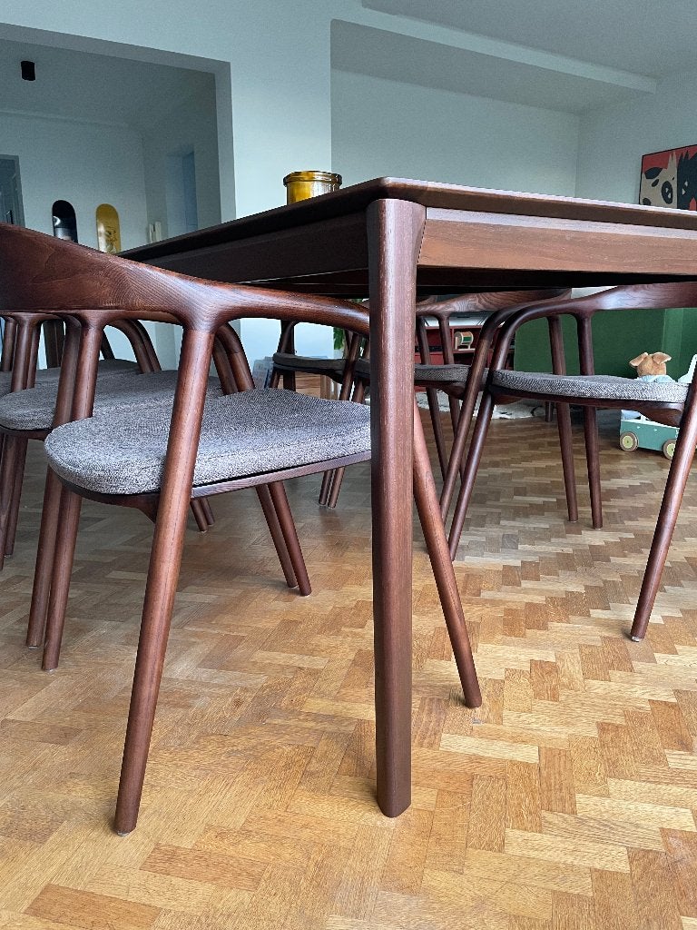Ethnicraft Bok Eettafel 200x95, Teck, 150 à 200 cm, Cinq personnes ou plus, Design