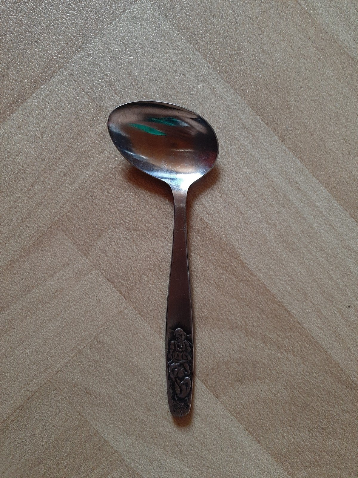 dwarslepel, Huis en Inrichting, Ophalen of Verzenden, Gebruikt, Los bestek, Eetlepel