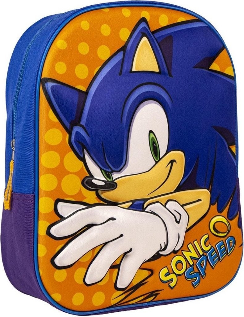 Sonic 3D Rugzak - 31 cm - Sega Schooltas / Rugtas, Neuf, Autres marques, 25 à 40 cm, Enlèvement ou Envoi