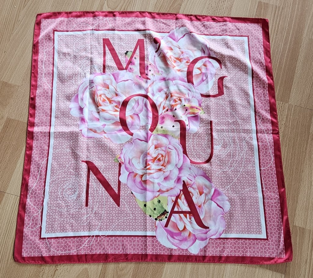 Foulard bandana Rituals M'Gouna à imprimé floral rose, Rituals, Enlèvement ou Envoi, Porté, Écharpe