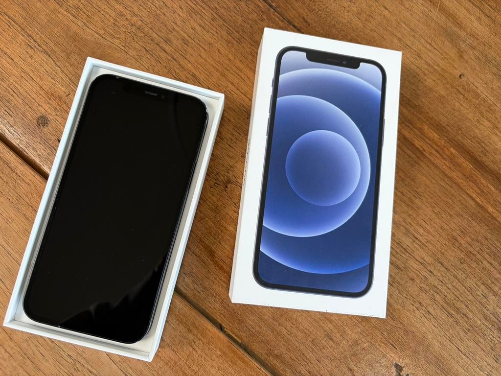 iPhone 12 - 64GB - Zwart, Telecommunicatie, Mobiele telefoons | Apple iPhone, Ophalen, Gebruikt, Zwart, 77 %