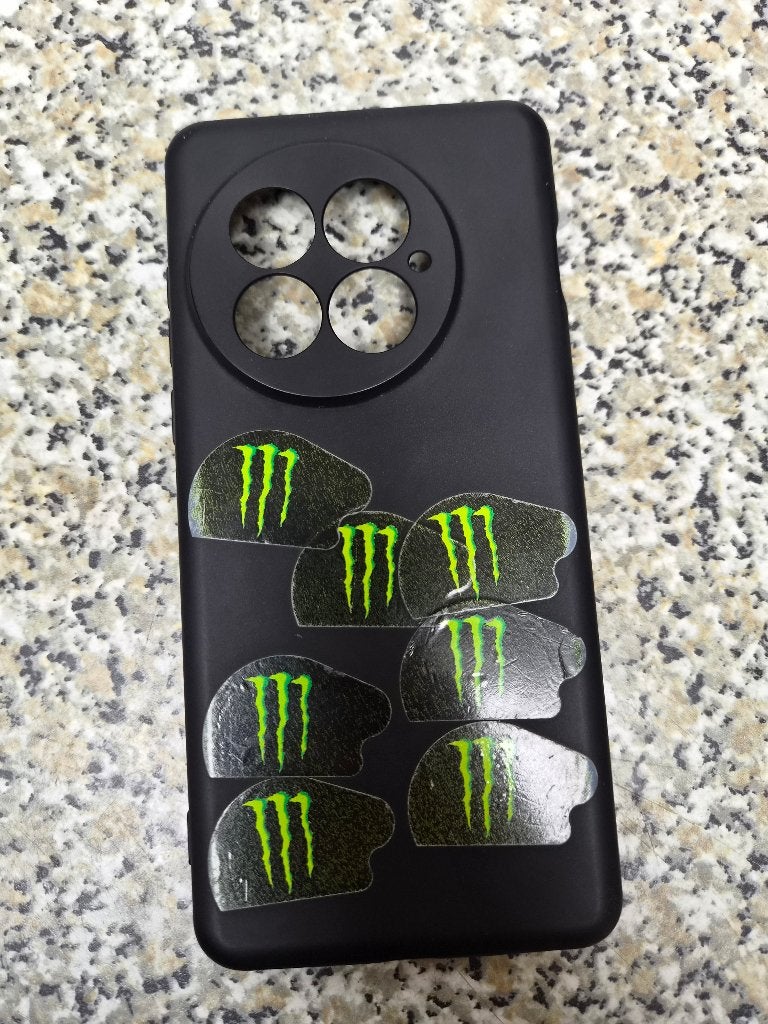 OnePlus 13 zwart en groen monsterstickerhoesje, Telecommunicatie, Ophalen, Gebruikt, Zwart