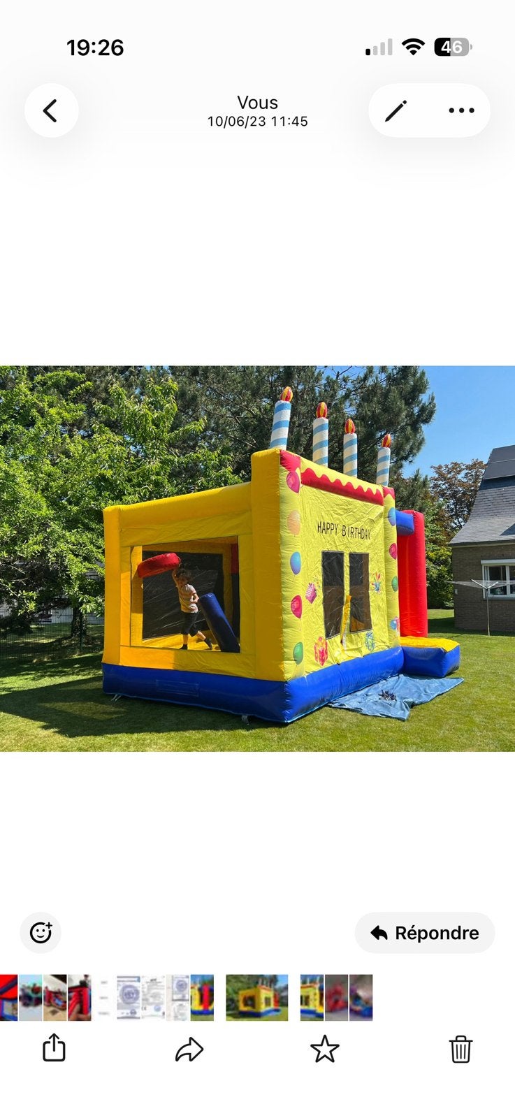 Chateau gonflable professionnel, Enlèvement