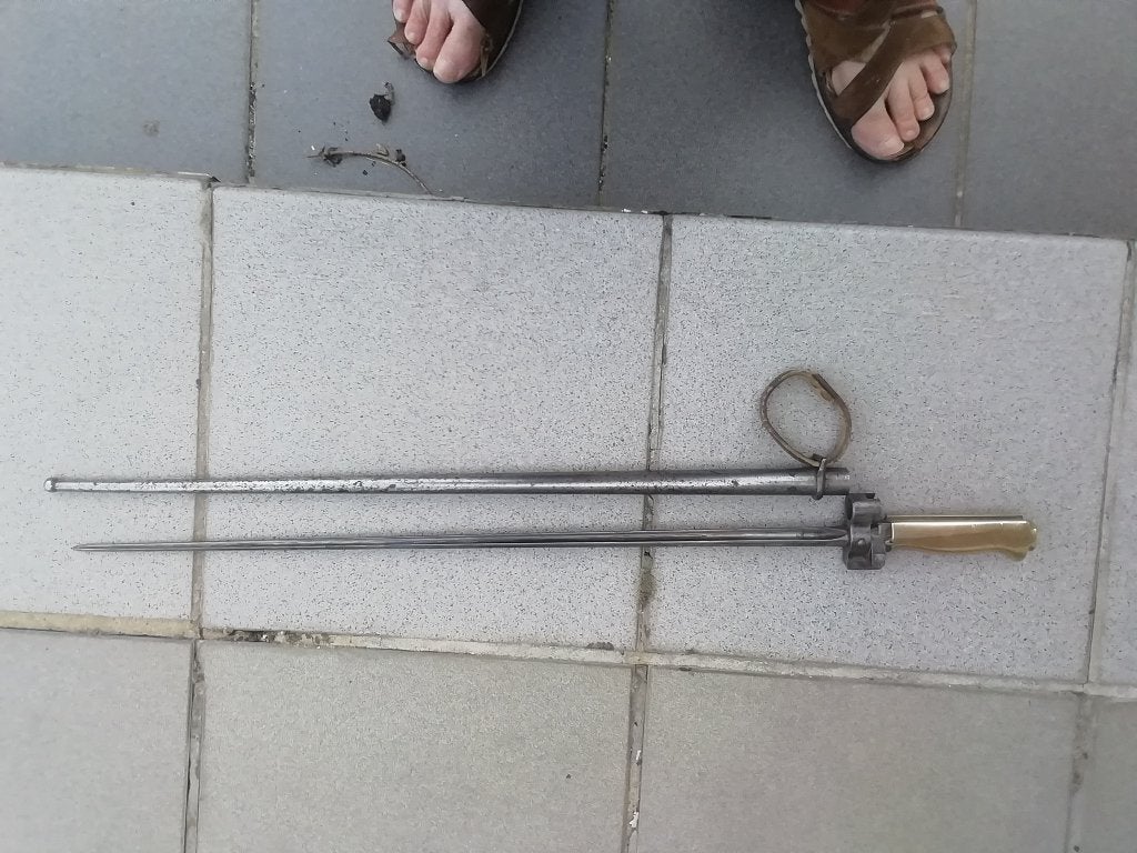 Franse bajonet uit de ww2, Verzamelen, Militaria | Tweede Wereldoorlog, Landmacht, Zwaard of Sabel, Ophalen of Verzenden