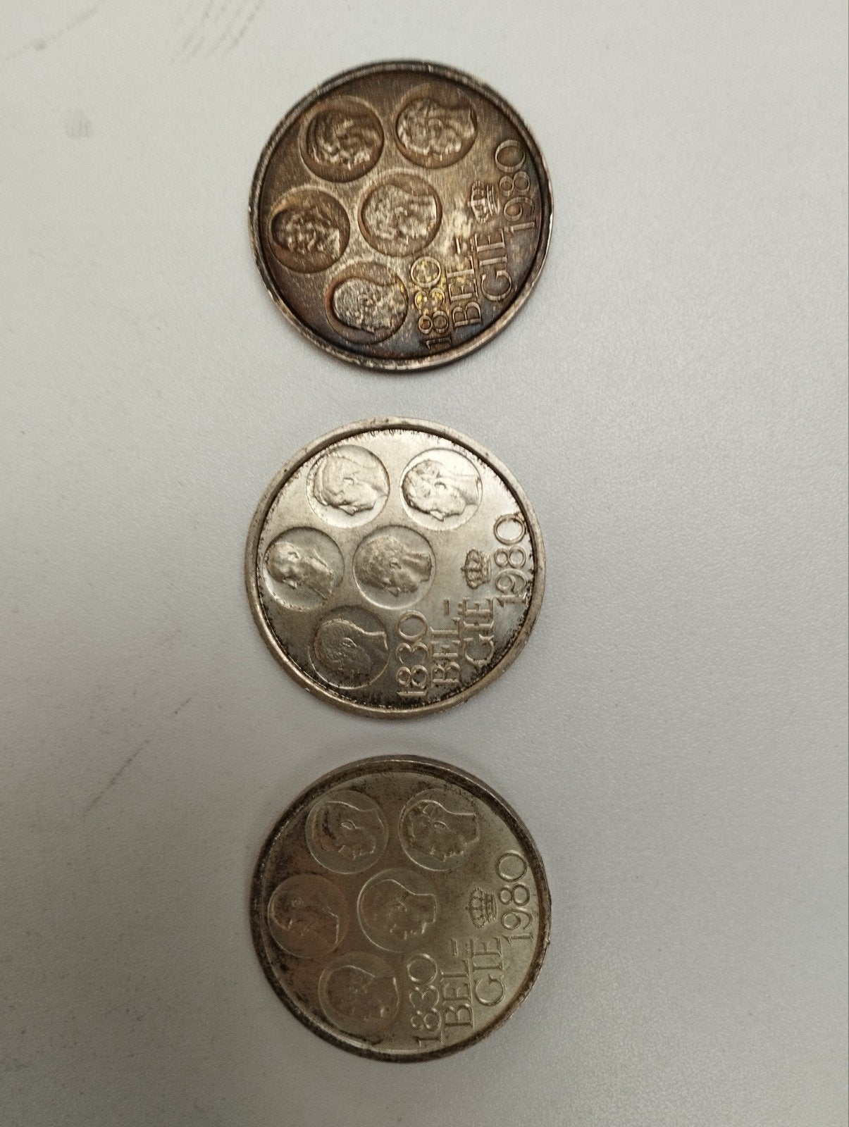 3 herdenking munten over 150 jaar onafhankelijkheid van Belg, Enlèvement, Argent