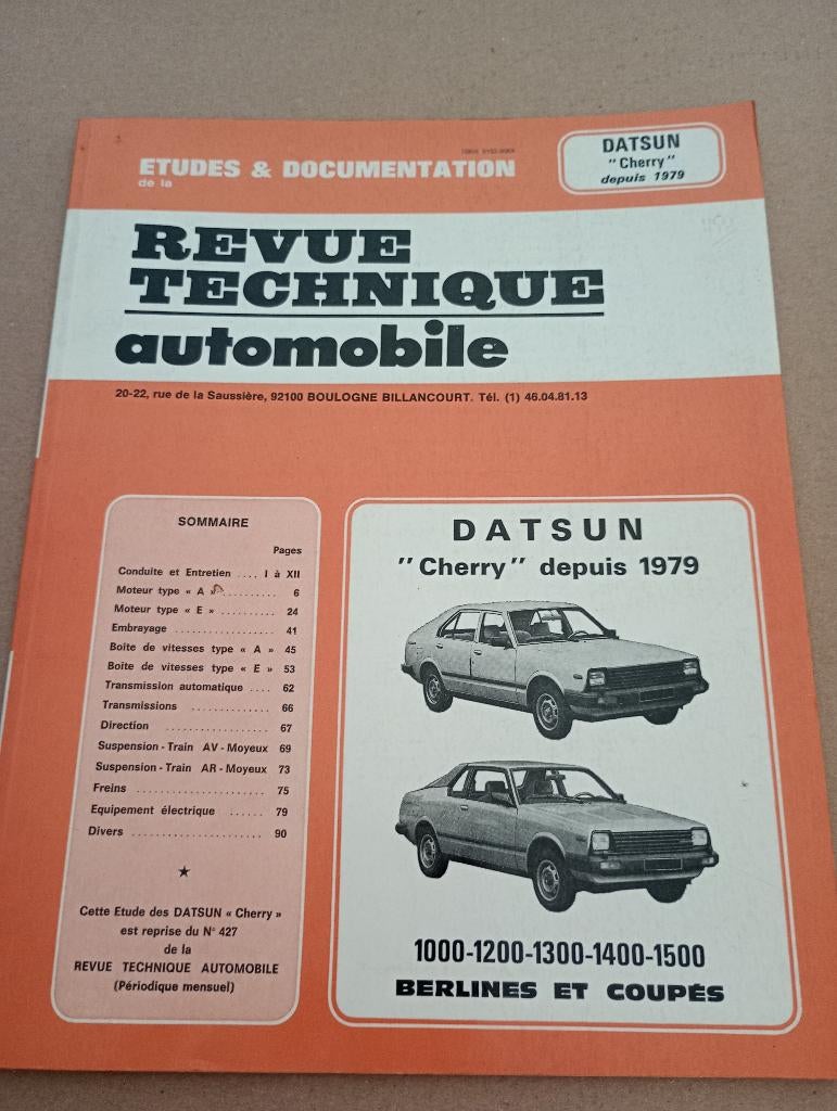 revue technique datsun cherry 1979-1982, Ophalen of Verzenden