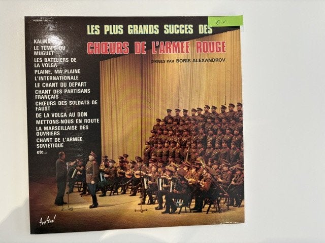 Disques 33 tours, les plus grands succès de l'armée rouge, Enlèvement, Comme neuf