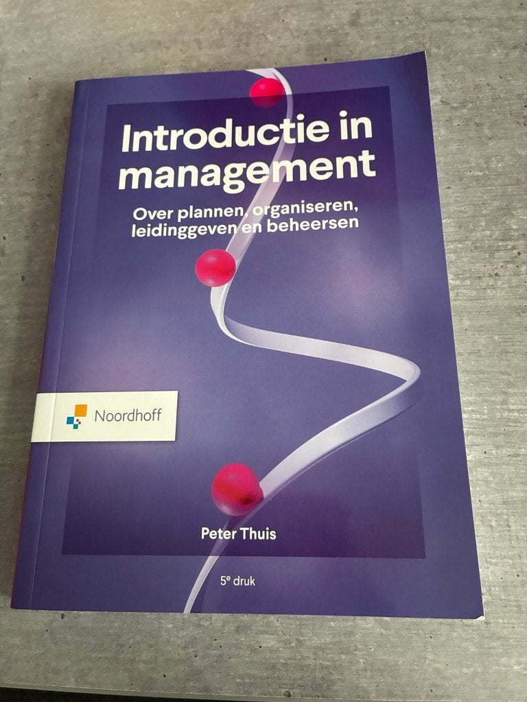 Introductie in management — Peter Thuis — 5e druk, Boeken, Ophalen of Verzenden, Zo goed als nieuw, Hogeschool, Peter Thuis