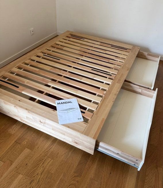 Lit IKEA MANDAL 140x200, Enlèvement, Comme neuf