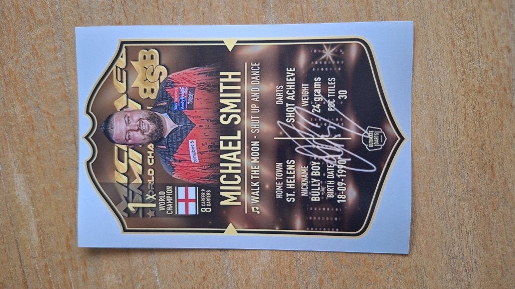 Foto met handtekening (print); Michael Smith # Darts, Ophalen of Verzenden, Nieuw, Overige typen