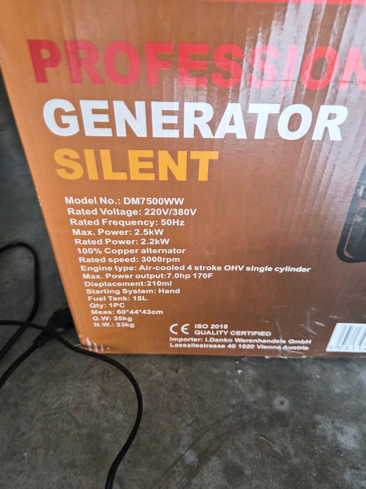 generator, Ophalen, Nieuw, Benzine, Geluidgedempt