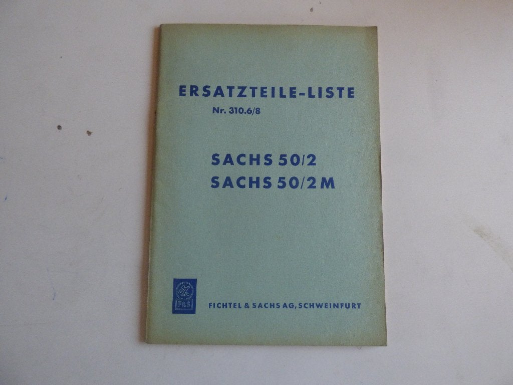 SACHS 50/2 & 50/2 M ONDERDELENLIJST 310.6/8, Vélos & Vélomoteurs, Modes d'emploi & Notices d'utilisation, Enlèvement ou Envoi