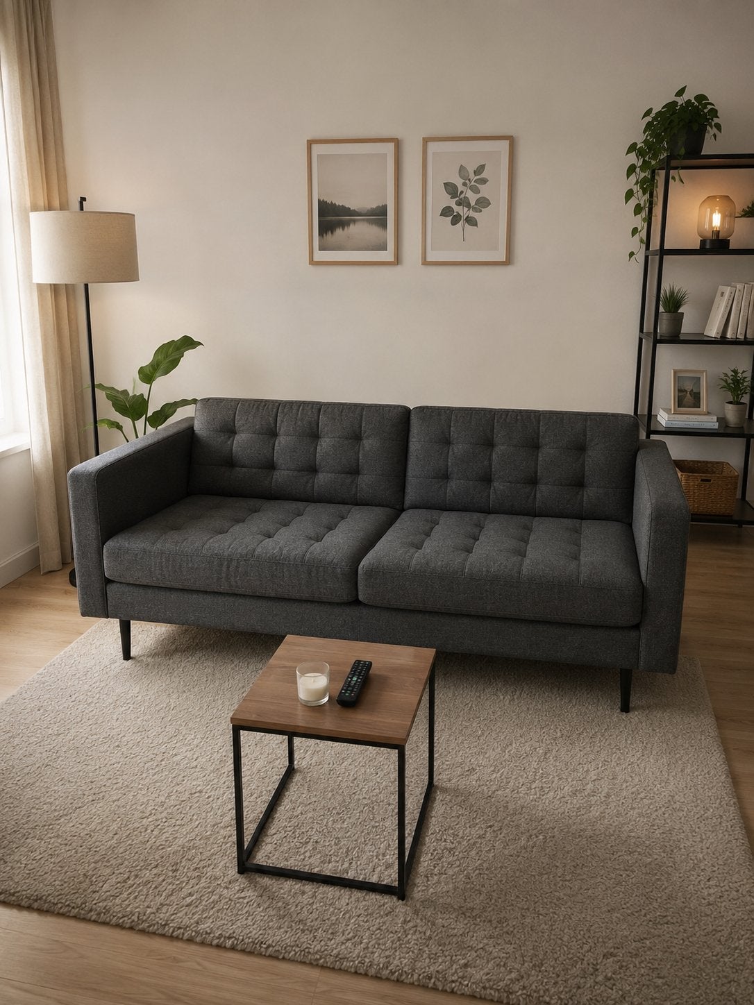 Canapé gris moderne 200 cm + livraison gratuite, Enlèvement, Comme neuf, 200 cm