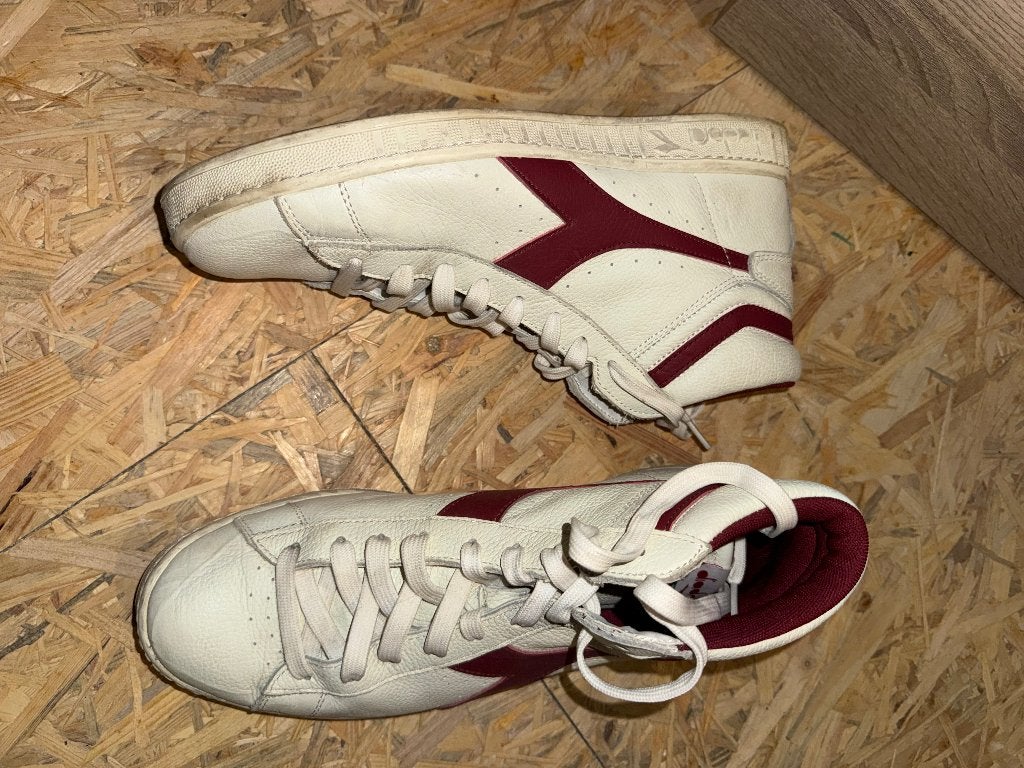 Basket Diadora blanche/rouge, Enlèvement ou Envoi, Comme neuf, Blanc, Diadora