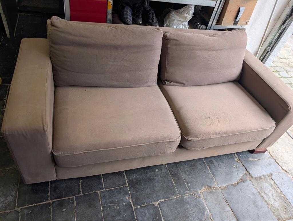 3-zitsbank (taupe stof) Levering mogelijk