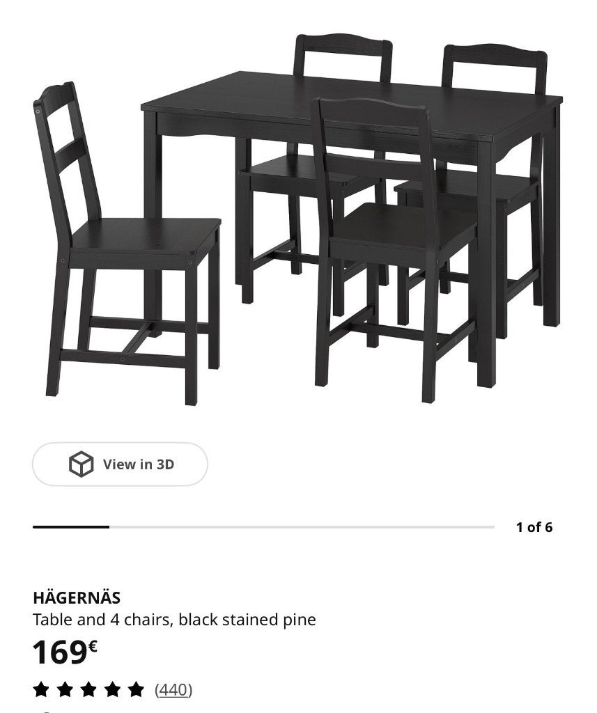 IKEA Hägernäs table + 4 chaises, Maison & Meubles, Tables | Tables à manger, Neuf, 100 à 150 cm, 50 à 100 cm, Quatre personnes