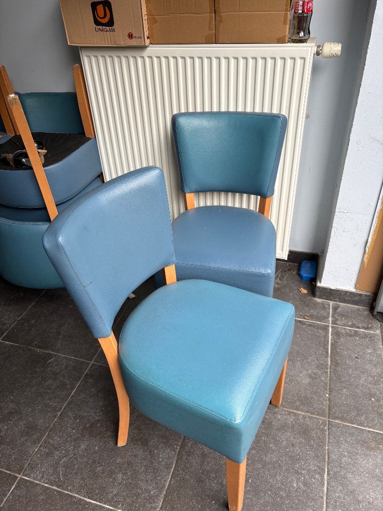Horecastoelen, Ophalen, Gebruikt, Blauw, Hout