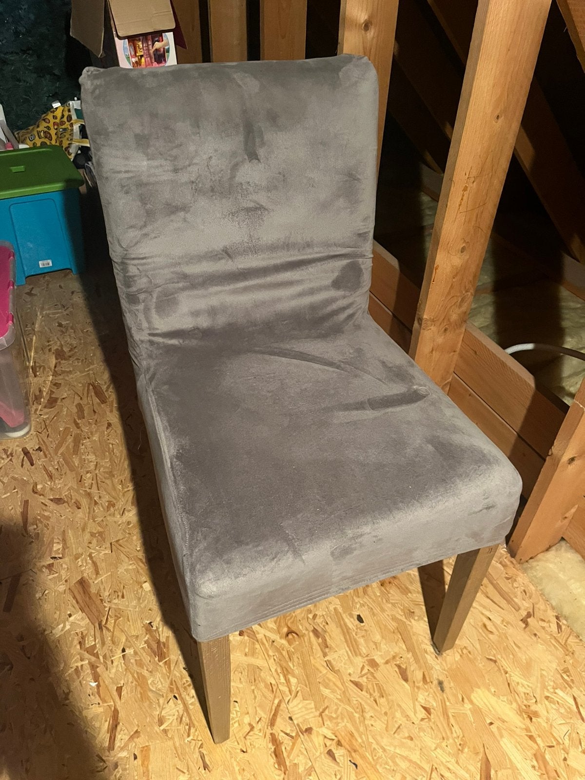 GRATIS: 3 eetkamer stoelen, Ophalen, Gebruikt, Grijs, Drie