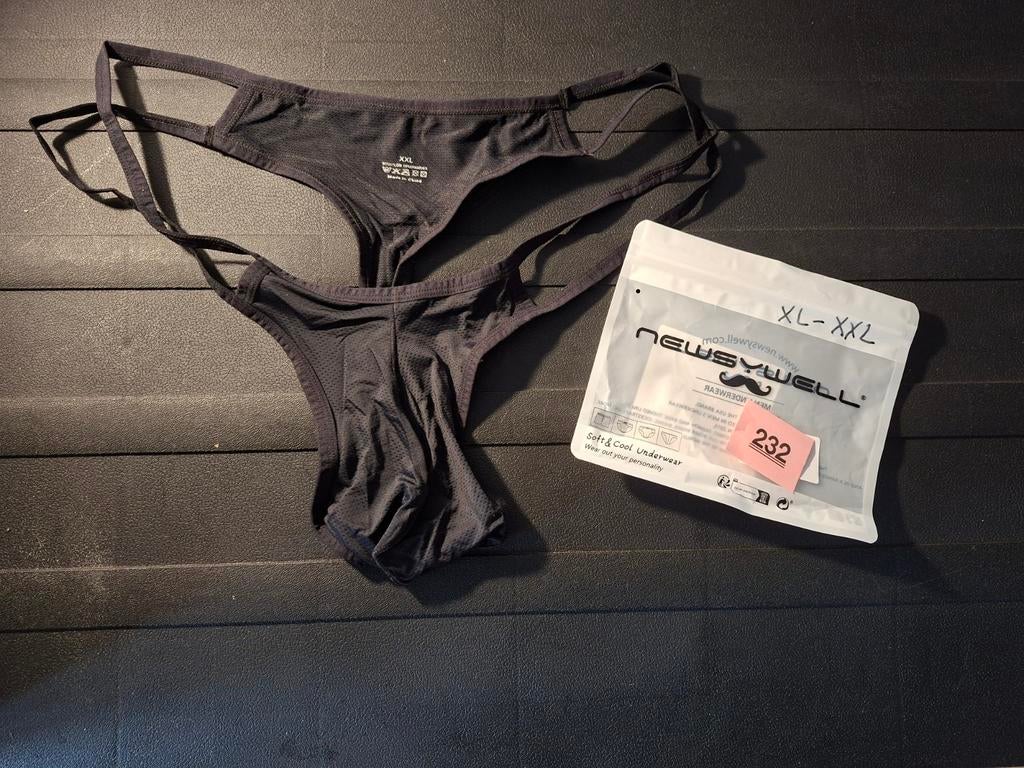 Zwarte grote herenstring, Kleding | Heren, Ondergoed, Verzenden