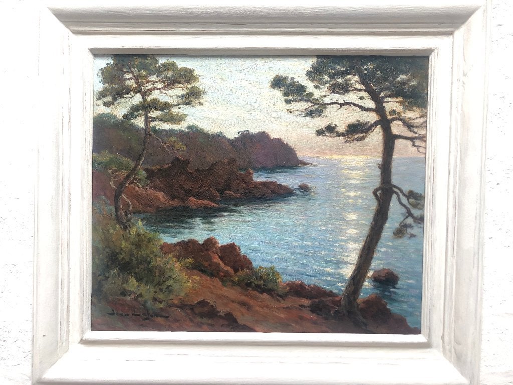 Schilderij kunst impressionisme Lafon France art, Antiek en Kunst, Kunst | Schilderijen | Klassiek, Maritiem / water, Doek, Impressionistisch