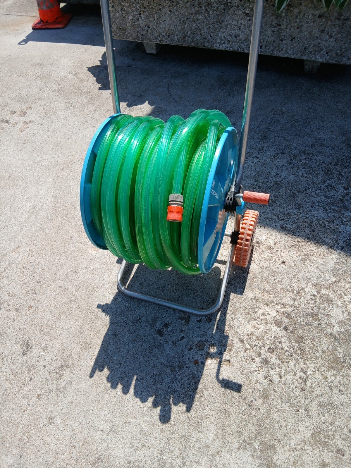 Gardena slangenwagen met 50 meter tuinslang., Ophalen, Tuinslang