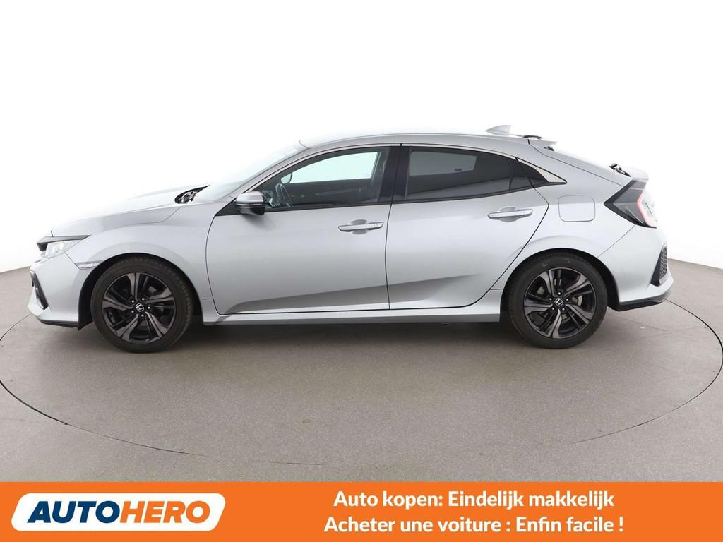 Honda Civic 1.0 VTEC Elegance (année de construction 2019), Argent ou Gris, Achat, Boîte manuelle, Noir