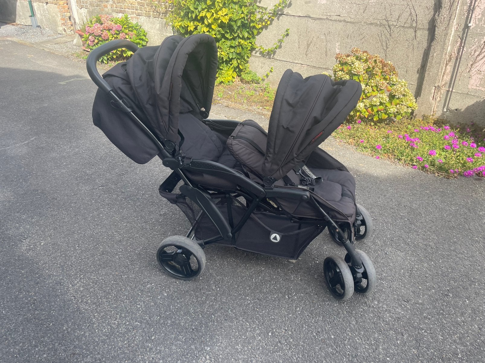 Tweelingbuggy, Kinderen en Baby's, Tweelingen en Meerlingen, Ophalen, Gebruikt