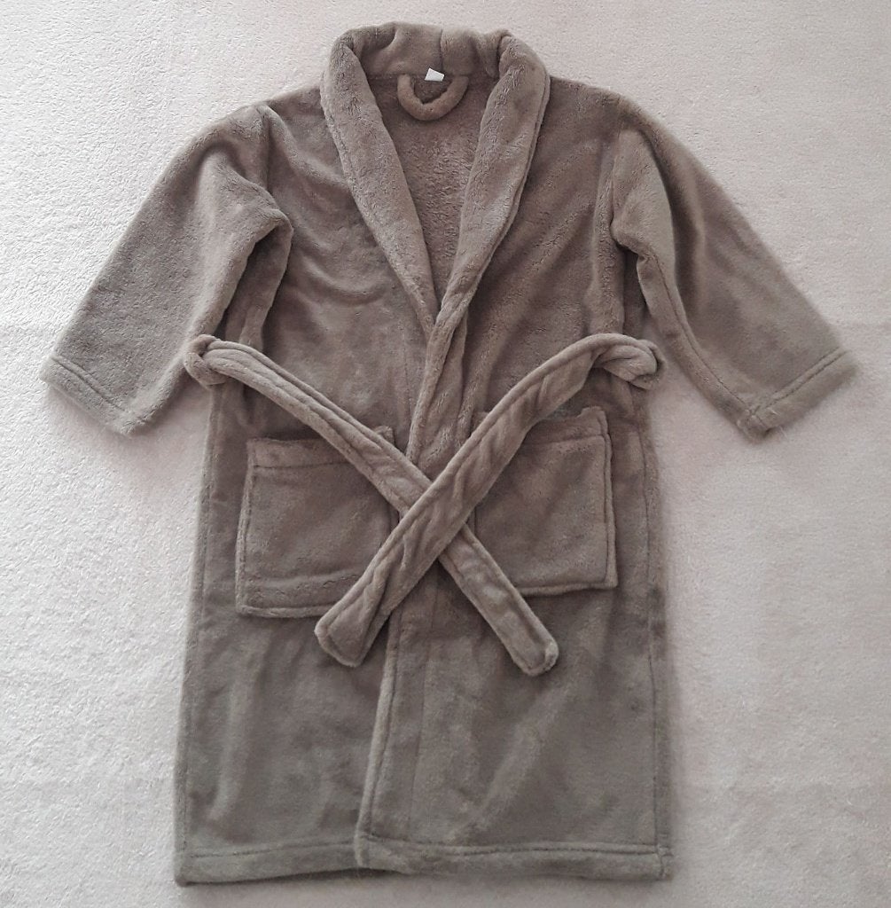 Peignoir brun taupe en sherpa - taille enfant - NEUF, Ophalen, Nieuw, Jongen, Nacht- of Onderkleding