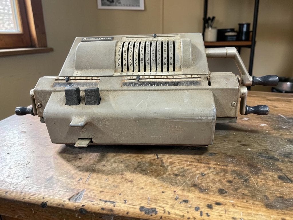 Vintage mechanisch rekenmachine/ merk Original Odhner, Ophalen