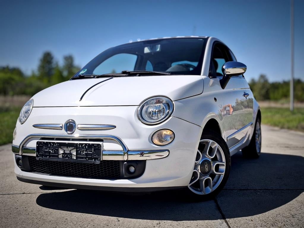Fiat 500 1.2s airco lederen sport stoelen alu velgen, Autos, Fiat, Cuir, Achat, Entreprise, Noir