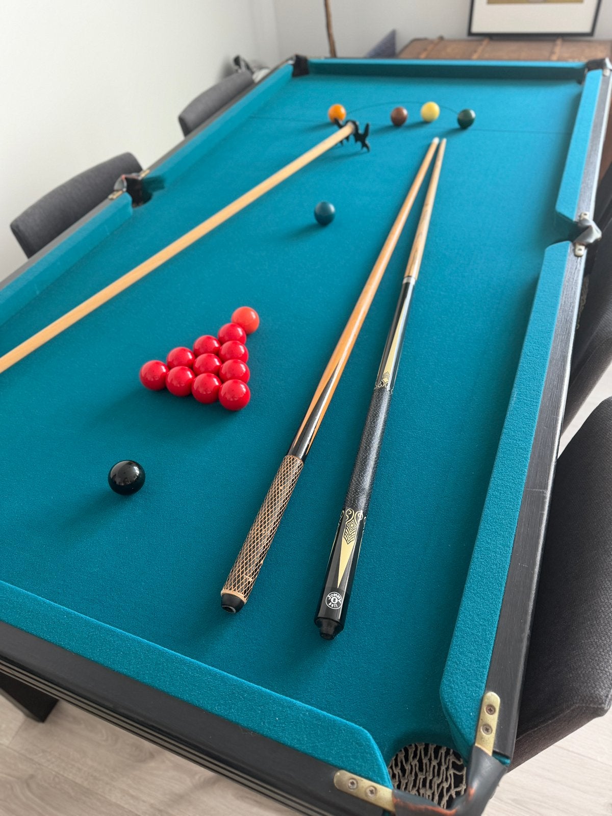 Prachtige (compact) snookertafel  190 x 98 cm, Ophalen, Gebruikt, Snookertafel