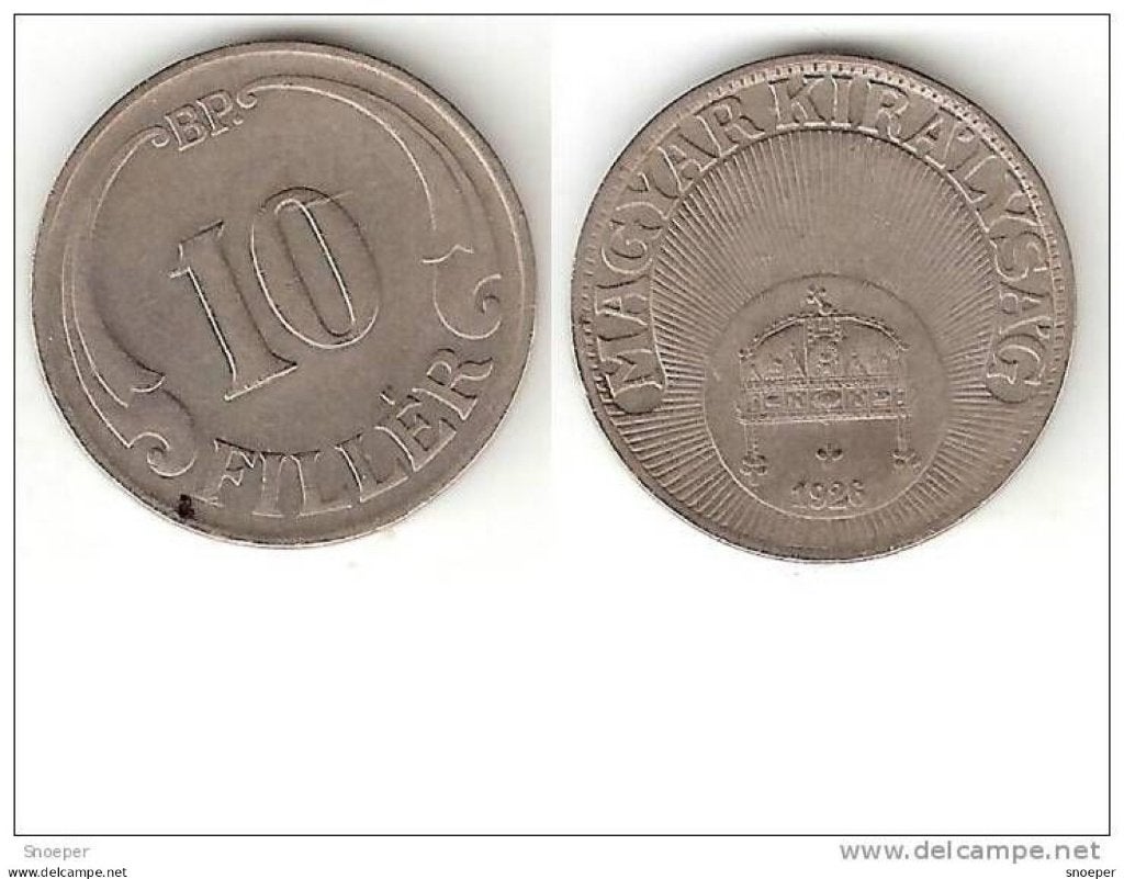 hungary 10 filler 1926 km 507 vf+, Verzenden, Hongarije, Losse munt